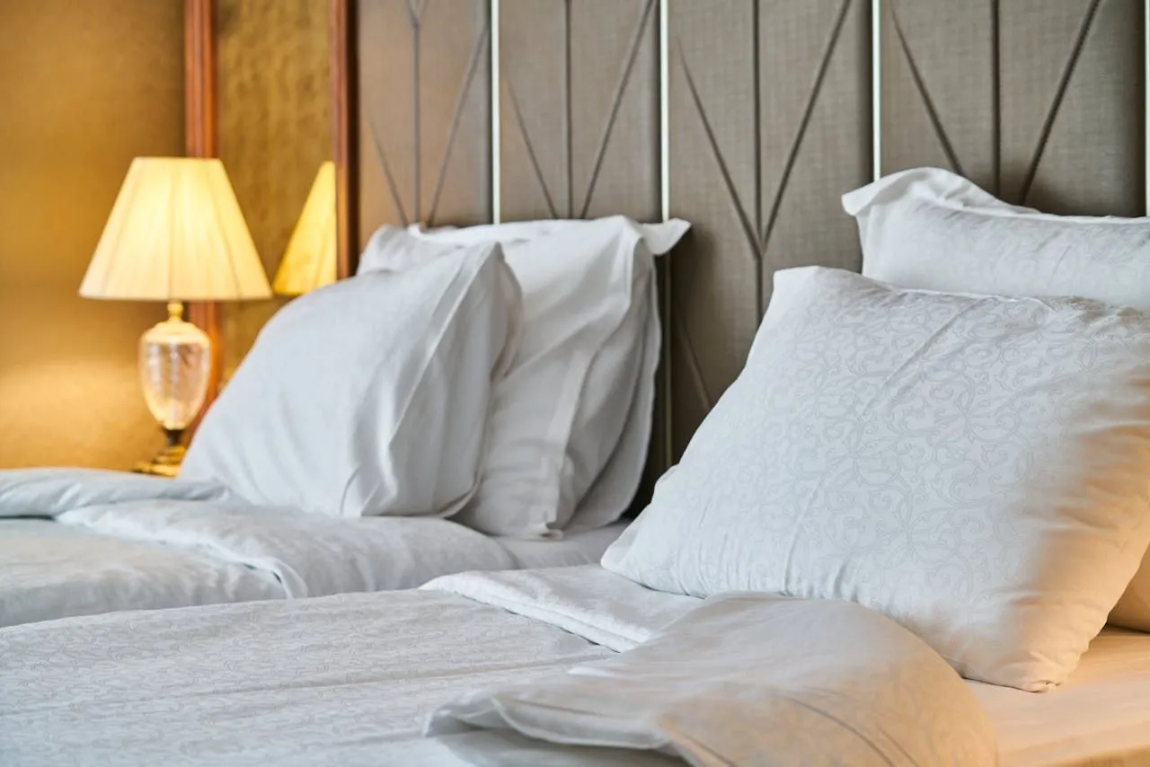 White pillow showing fabric seam detail against bedding