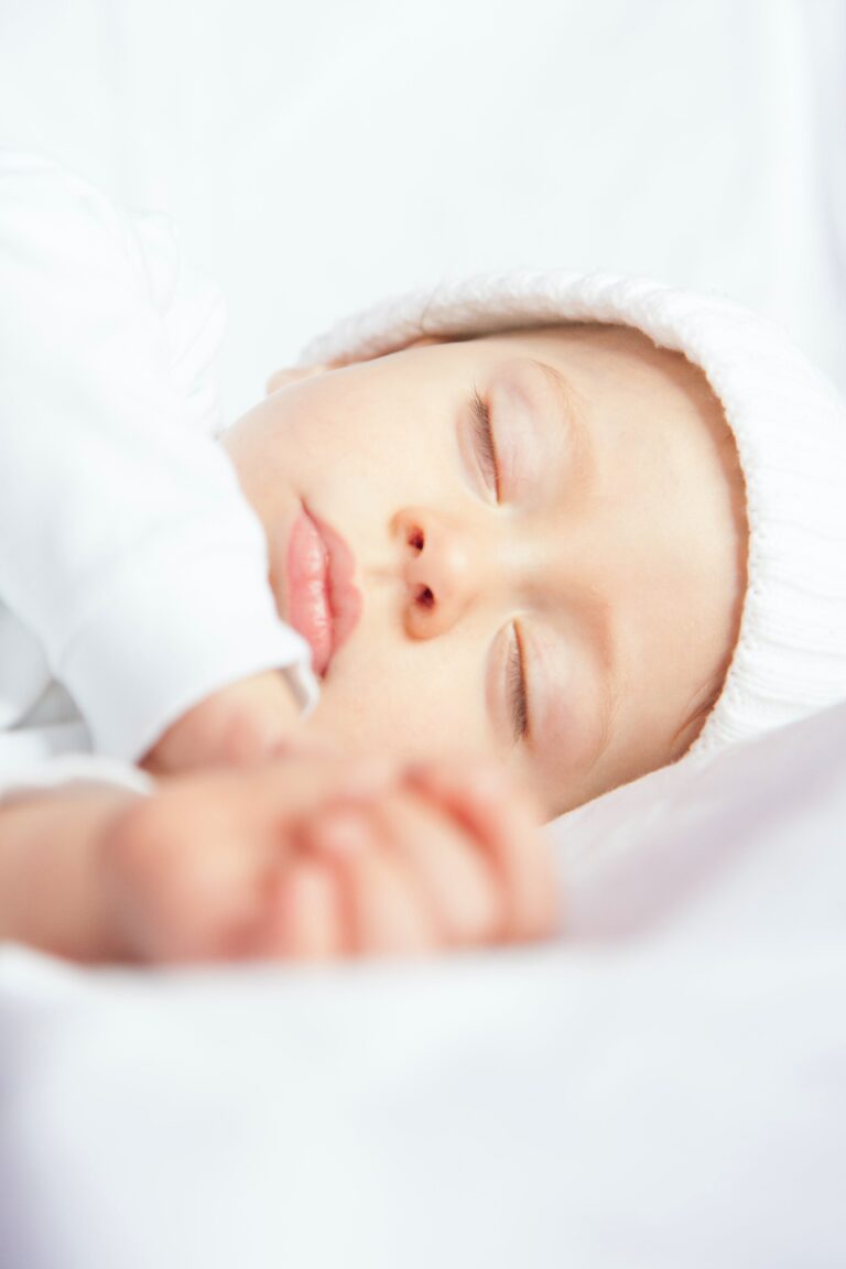 Baby bed bugs prevention with sleeping infant